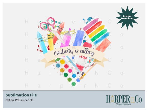 Creativity is Calling Art Heart PNG: A Versatile, High-Quality Digital Resource for Makers and Educators