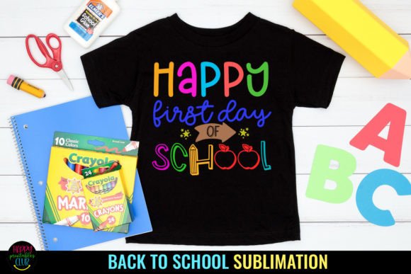 Happy First Day of School PNG I School: A Practical Asset for Creative Production and Back-to-School Branding