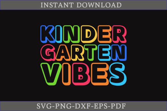 Kindergarten Vibes Retro T-shirt Design
