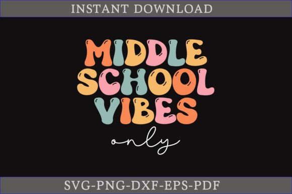 Middle School Vibes Only Retro T-shirt
