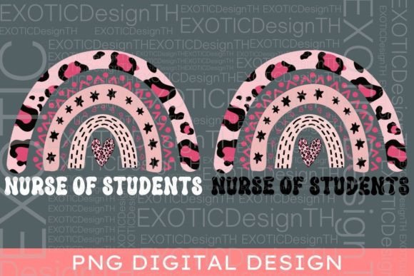 Nurse of Students Rainbow Leopard Groovy