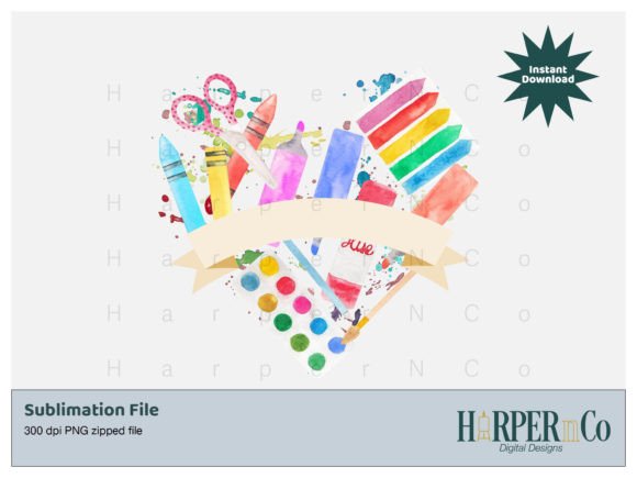 Personalize Art Heart Sublimation PNG: A Strategic Asset for Purpose-Driven Creators